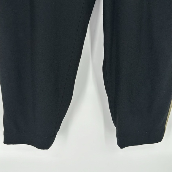 Babaton‎ X Aritzia Dexter Black Pull On Crepe Ankle Pants W/ Green Stripe Size M - Picture 4 of 9